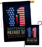 Memory Of 9/11 - Patriotic Americana Horizontal Impressions Decorative Flags HG120245 Made In USA