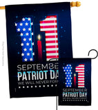 Memory Of 9/11 - Patriotic Americana Horizontal Impressions Decorative Flags HG120245 Made In USA