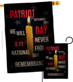 Remembrance 9/11 - Patriotic Americana Horizontal Impressions Decorative Flags HG190159 Made In USA