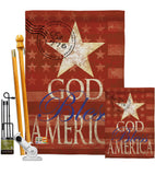 God Bless America - Patriotic Americana Vertical Impressions Decorative Flags HG111053 Made In USA