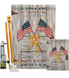 Home of the Free - Patriotic Americana Vertical Impressions Decorative Flags HG111055 Made In USA