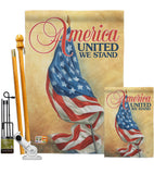 America United - Patriotic Americana Vertical Impressions Decorative Flags HG111061 Made In USA