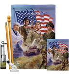 The Armed Forces - Patriotic Americana Vertical Impressions Decorative Flags HG111072 Made In USA