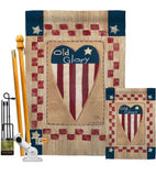 Old Glory Heart - Patriotic Americana Vertical Impressions Decorative Flags HG111082 Made In USA