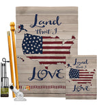 Land I Love - Patriotic Americana Vertical Impressions Decorative Flags HG111083 Made In USA