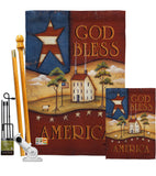 God Bless America - Patriotic Americana Vertical Impressions Decorative Flags HG111090 Made In USA