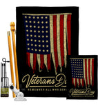 Remember Who Served - Patriotic Americana Vertical Impressions Decorative Flags HG111092 Made In USA