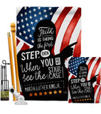 Faith is Taking MLK - Patriotic Americana Vertical Impressions Decorative Flags HG111094 Made In USA