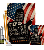 Faith is Taking MLK - Patriotic Americana Vertical Impressions Decorative Flags HG111094 Made In USA