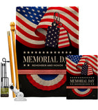 Remember Memorial Day - Patriotic Americana Vertical Impressions Decorative Flags HG111096 Made In USA