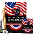 Remember Memorial Day - Patriotic Americana Vertical Impressions Decorative Flags HG111096 Made In USA