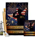 Honor Patriotic - Patriotic Americana Vertical Impressions Decorative Flags HG111097 Made In USA