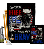 Home Of The Brave - Patriotic Americana Vertical Impressions Decorative Flags HG137159 Made In USA