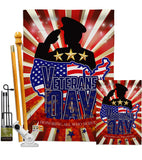 Honoring Veterans Day - Patriotic Americana Vertical Impressions Decorative Flags HG137160 Made In USA