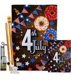 4th July - Patriotic Americana Vertical Impressions Decorative Flags HG137203 Made In USA