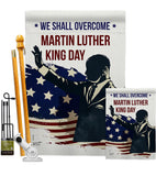 We Shall Overcome - Patriotic Americana Vertical Impressions Decorative Flags HG137380 Made In USA