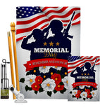 Remembrance Of Fallen - Patriotic Americana Vertical Impressions Decorative Flags HG137499 Made In USA