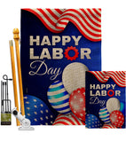 Labor Day Balloon - Patriotic Americana Vertical Impressions Decorative Flags HG137567 Made In USA