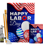 Labor Day Balloon - Patriotic Americana Vertical Impressions Decorative Flags HG137567 Made In USA