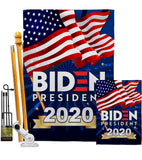 Biden 2020 - Patriotic Americana Vertical Impressions Decorative Flags HG170074 Made In USA
