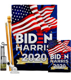 Biden Harris 2020 - Patriotic Americana Vertical Impressions Decorative Flags HG170086 Made In USA