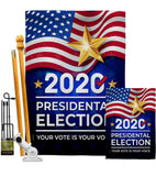 2020 Election - Patriotic Americana Vertical Impressions Decorative Flags HG170125 Made In USA