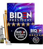 Biden Harris - Patriotic Americana Vertical Impressions Decorative Flags HG170126 Made In USA