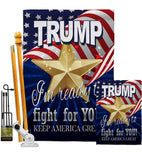 Trump Fight For You - Patriotic Americana Vertical Impressions Decorative Flags HG170132 Made In USA