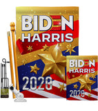 Biden Harris 2020 - Patriotic Americana Vertical Impressions Decorative Flags HG170141 Made In USA