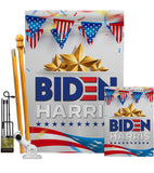 Biden Harris For 2020 - Patriotic Americana Vertical Impressions Decorative Flags HG170144 Made In USA