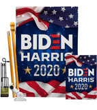 US Biden Harris - Patriotic Americana Vertical Impressions Decorative Flags HG170145 Made In USA