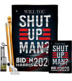 Will you Shut Up - Patriotic Americana Vertical Impressions Decorative Flags HG170149 Made In USA