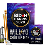 Will you Shut Up Man - Patriotic Americana Vertical Impressions Decorative Flags HG170152 Made In USA