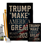 Make America Great Again 2024 - Patriotic Americana Vertical Impressions Decorative Flags HG170179 Made In USA