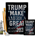 Make America Great Again 2024 - Patriotic Americana Vertical Impressions Decorative Flags HG170179 Made In USA