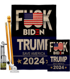 Fuck Biden Save America - Patriotic Americana Vertical Impressions Decorative Flags HG170188 Made In USA