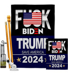 Fuck Biden Save America - Patriotic Americana Vertical Impressions Decorative Flags HG170188 Made In USA