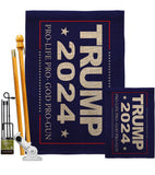 2024 Trump Pro Life - Patriotic Americana Vertical Impressions Decorative Flags HG170208 Made In USA