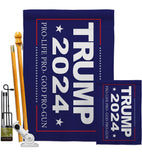 2024 Trump Pro Life - Patriotic Americana Vertical Impressions Decorative Flags HG170208 Made In USA