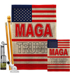 MAGA Trump - Patriotic Americana Vertical Impressions Decorative Flags HG170231 Made In USA