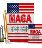 MAGA Trump - Patriotic Americana Vertical Impressions Decorative Flags HG170231 Made In USA