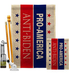 America Anti Biden - Patriotic Americana Horizontal Impressions Decorative Flags HG170251 Made In USA