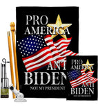 Pro America Anti Biden - Patriotic Americana Vertical Impressions Decorative Flags HG170253 Made In USA