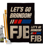 FJB Go Brandon - Patriotic Americana Vertical Impressions Decorative Flags HG170256 Made In USA