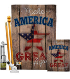 Make America Great Again - Patriotic Americana Vertical Impressions Decorative Flags HG191188 Made In USA