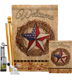 Welcome American Pride Reef - Patriotic Americana Vertical Impressions Decorative Flags HG191212 Made In USA