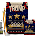 Keep America Great Trump - Patriotic Americana Vertical Impressions Decorative Flags HG192179 Made In USA