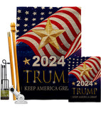 2024 Trump Keep America Great - Patriotic Americana Vertical Impressions Decorative Flags HG192181 Made In USA