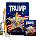 Trump 47 Keep America Great - Patriotic Americana Vertical Impressions Decorative Flags HG192324 Made In USA