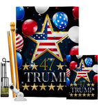 47 Trump - Patriotic Americana Vertical Impressions Decorative Flags HG192327 Made In USA